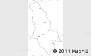 Blank Simple Map of Ninglang, cropped outside