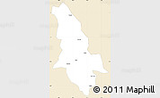 Classic Style Simple Map of Ninglang, single color outside