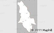 Gray Simple Map of Ninglang, cropped outside