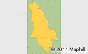 Savanna Style Simple Map of Ninglang, cropped outside