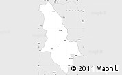 Silver Style Simple Map of Ninglang