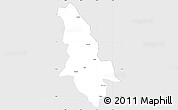 Silver Style Simple Map of Ninglang, single color outside