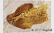 Physical 3D Map of Qiubei, lighten