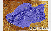 Political 3D Map of Qiubei, physical outside
