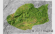 Satellite 3D Map of Qiubei, lighten, desaturated