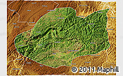 Satellite 3D Map of Qiubei, physical outside