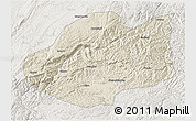 Shaded Relief 3D Map of Qiubei, lighten
