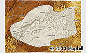 Shaded Relief 3D Map of Qiubei, physical outside