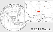 Blank Location Map of Qiubei