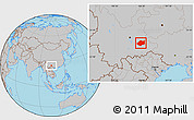 Gray Location Map of Qiubei