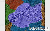 Political Map of Qiubei, darken