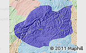 Political Map of Qiubei, lighten