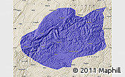 Political Map of Qiubei, shaded relief outside