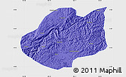 Political Map of Qiubei, single color outside