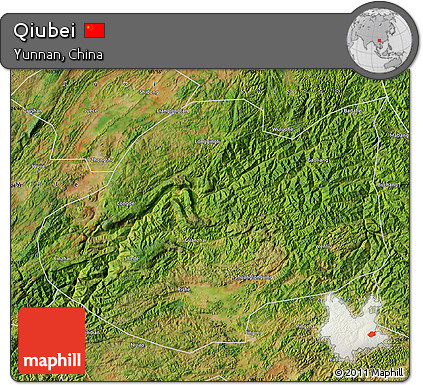 Satellite Map of Qiubei