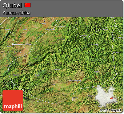 Satellite Map of Qiubei