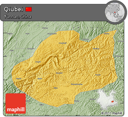 Savanna Style Map of Qiubei