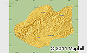 Savanna Style Map of Qiubei, single color outside