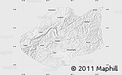Silver Style Map of Qiubei, single color outside