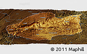 Physical Panoramic Map of Qiubei, darken