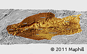 Physical Panoramic Map of Qiubei, lighten, desaturated