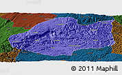 Political Panoramic Map of Qiubei, darken
