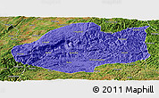 Political Panoramic Map of Qiubei, satellite outside