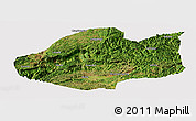 Satellite Panoramic Map of Qiubei, cropped outside