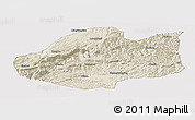 Shaded Relief Panoramic Map of Qiubei, cropped outside