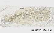 Shaded Relief Panoramic Map of Qiubei, lighten
