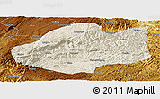 Shaded Relief Panoramic Map of Qiubei, physical outside
