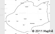 Blank Simple Map of Qiubei, cropped outside