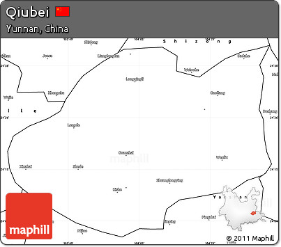 Blank Simple Map of Qiubei