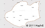 Classic Style Simple Map of Qiubei, cropped outside