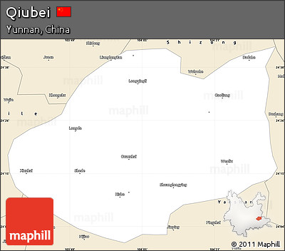 Classic Style Simple Map of Qiubei