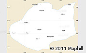 Classic Style Simple Map of Qiubei, single color outside