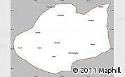 Gray Simple Map of Qiubei, cropped outside