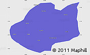 Political Simple Map of Qiubei, single color outside