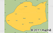 Savanna Style Simple Map of Qiubei, cropped outside