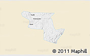 Classic Style 3D Map of Qujing, single color outside