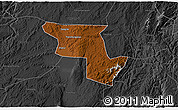 Physical 3D Map of Qujing, darken, desaturated
