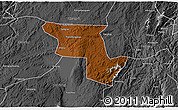 Physical 3D Map of Qujing, desaturated