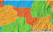 Political 3D Map of Qujing