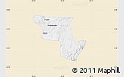 Classic Style Map of Qujing, single color outside