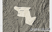 Shaded Relief Map of Qujing, darken
