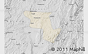 Shaded Relief Map of Qujing, desaturated