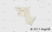 Shaded Relief Map of Qujing, single color outside