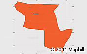 Political Simple Map of Qujing, cropped outside
