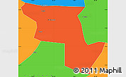 Political Simple Map of Qujing