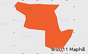 Political Simple Map of Qujing, single color outside